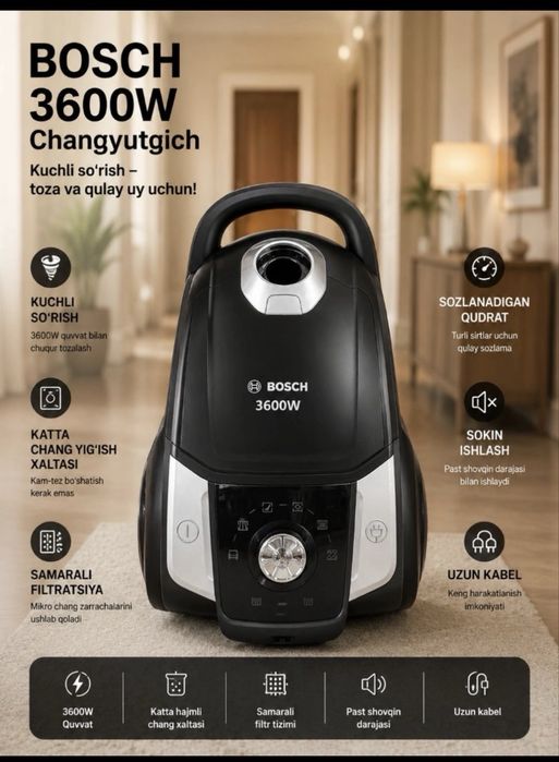 Пылесос bosch новый mx-2108 yangi