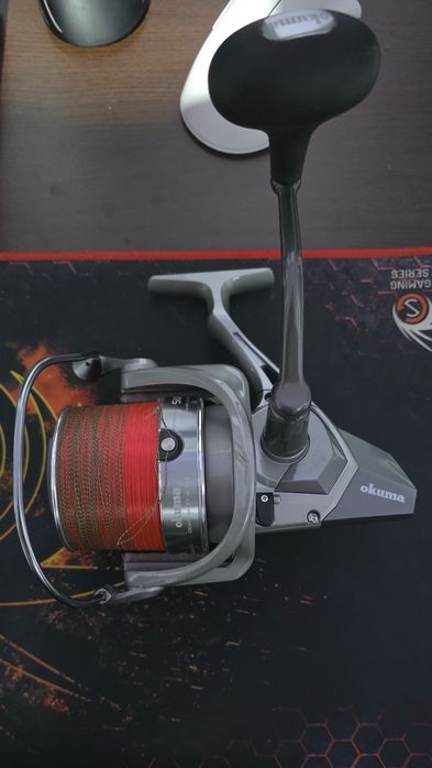 2 mulinete crap Penn Rival Long Cast  7000 și Okuma 8k Surf