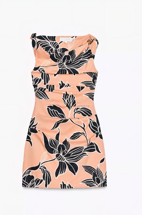 ZARA Linen Dress рокля лен M