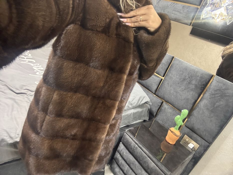 haina blana vizon / nurca naturala