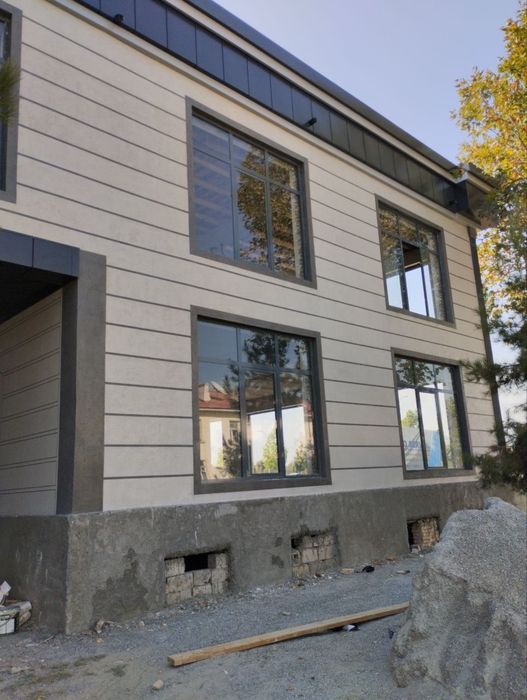 Травертин дождик фасад