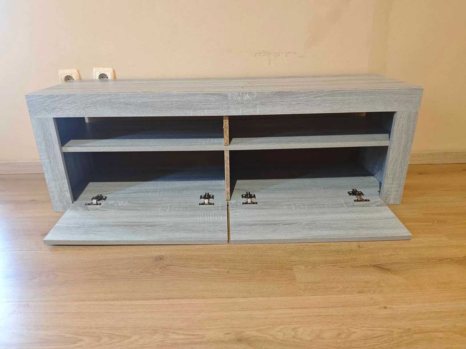 ТВ шкаф, vidaXL, Сив сонома, 120x35x40 см, 22 kg