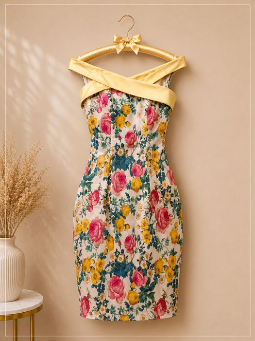 Rochie din mătase naturală imprimată – mărimea 40
