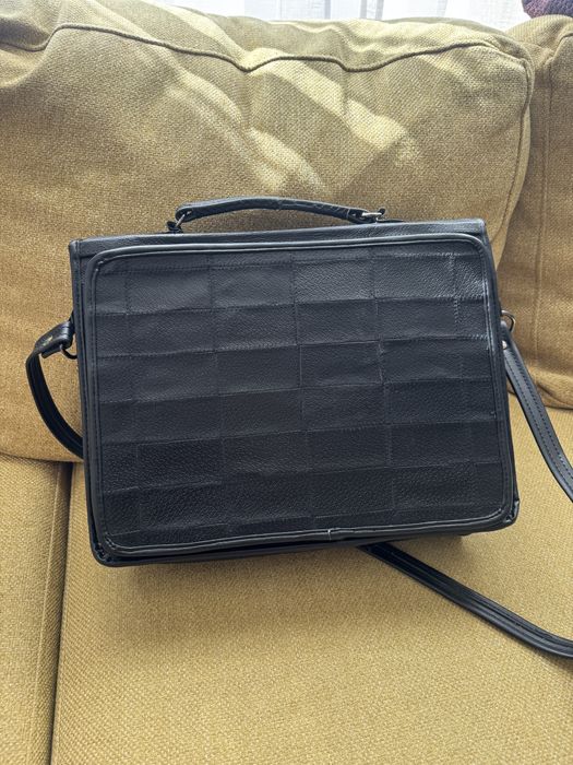 Мъжка италианска чанта за документи през рамо, в ретро стил