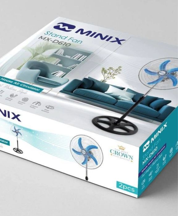 Вентилятор напольный MINIX MX-D610, 3 лопастей, 3 скорости
