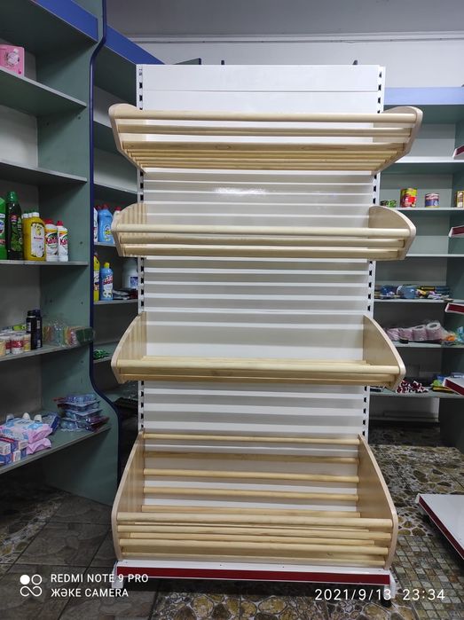 Пристенные и островные стеллажи овощные и хлебные стеллажи кассовые бо