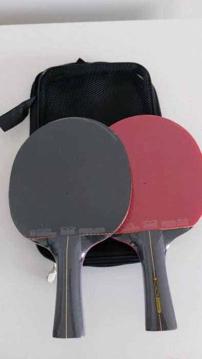 Хилки 2бр за тенис на маса 6 звезди + калъф за тях, дълги дръжки, НОВИ