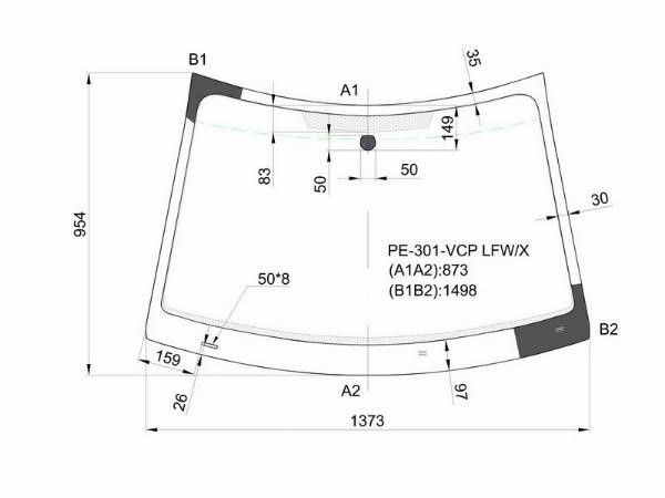 Стекло лобовое  Citroen C-elysee