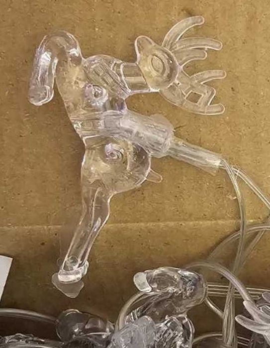 Многоцветни коледни LED лампички с еленчета!