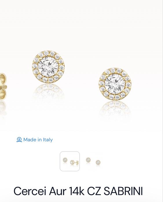 Cercei Aur 14k CZ SABRINI