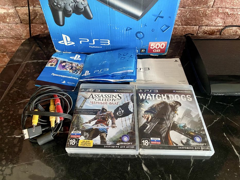 PlayStation 3 Super Slim 500gb +телевизор