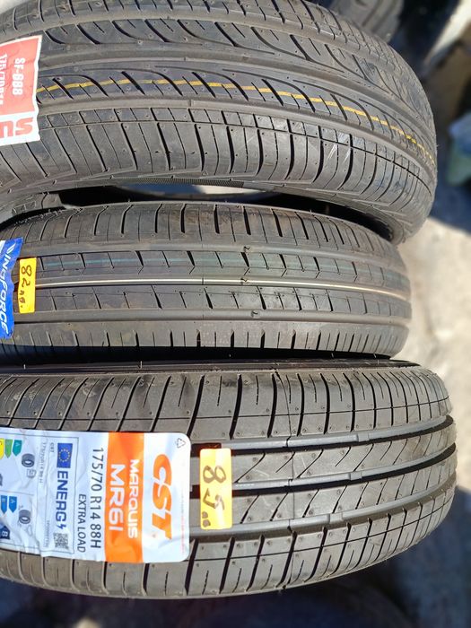 НОВИ ЛЕТНИ -14цола-175/70-1бр.-82лв."-с монтаж и баланс