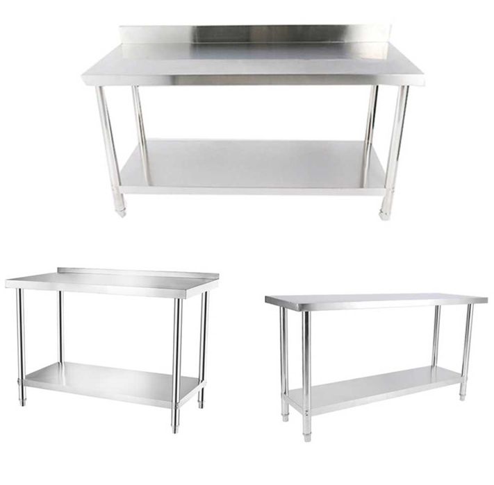 Masa lucru  din inox cu polita 180x60x85H,cu sau fara rebord , pret Producator ,Transport GRATUIT