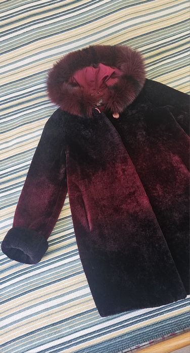 Шуба мутон / цигейка, размер 44-46