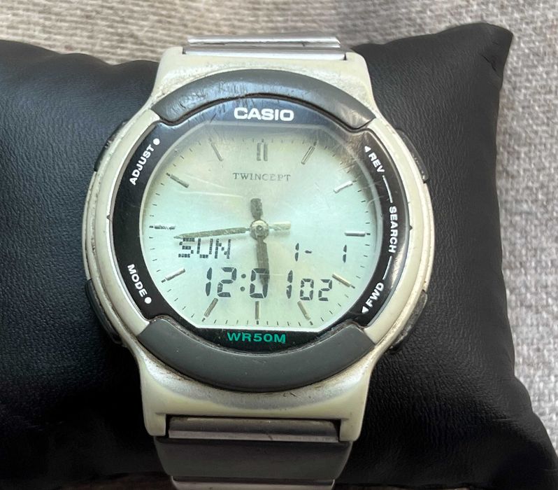 Ceas Casio Twincept ABX-53 Ana-Digi vintage WR50 DataBank