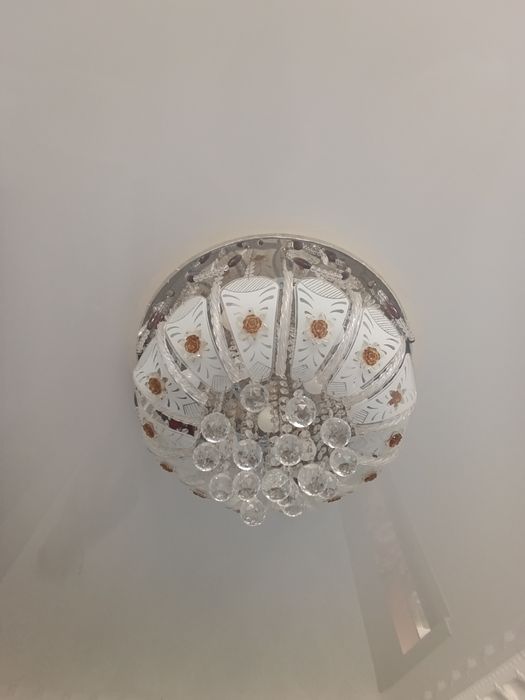 Люстра подвесная кристальная