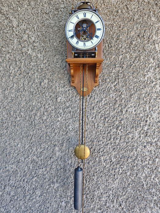 Стенен часовник с тежести - Tempus Fugit - Skeleton- Germany -1980"г