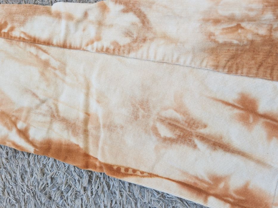 Pantaloni bej tie dye