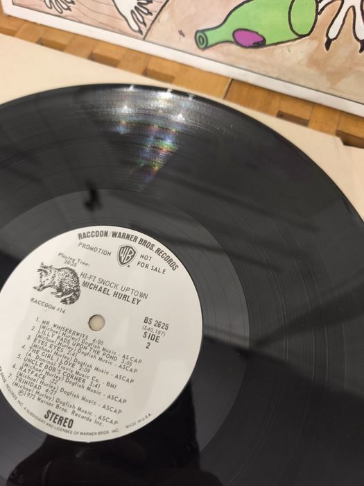 1972 Michael Hurley - Hi Fi Snock Uptown / Racoon / Warner Bros. records / promo vinil foarte rar