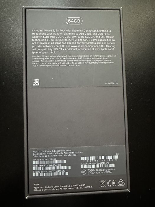 iPhone 8, space gray, 64 Gb