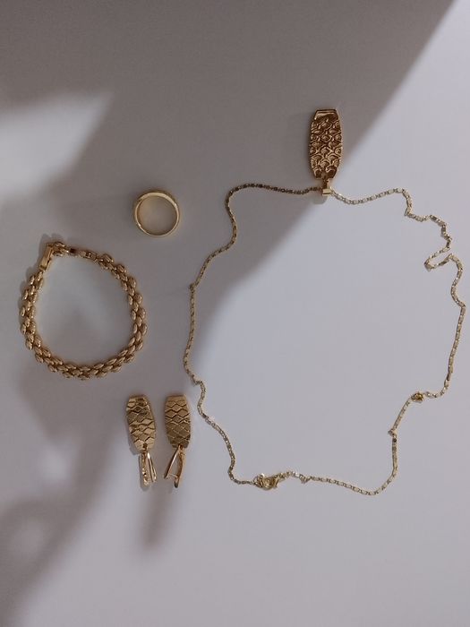 Цепочка,браслет,серьги