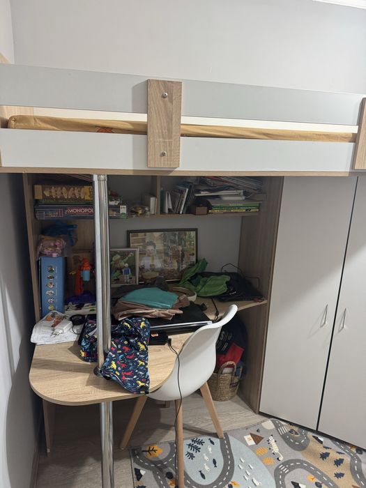 Кровать детская чердак с матрасом