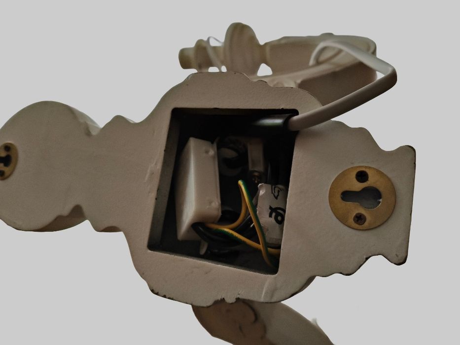 aplica/veioza/lampa lemn masiv antichizat-Maisons du monde-2 brate NOU