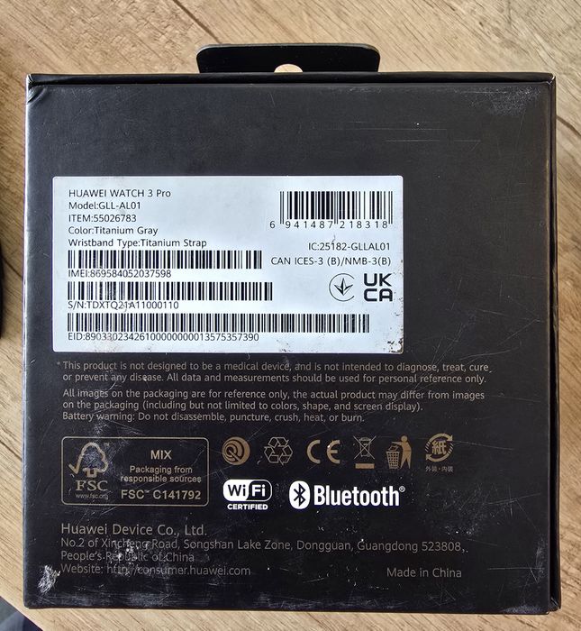 Титаниев часовник Huawei watch 3 pro LTE LTE