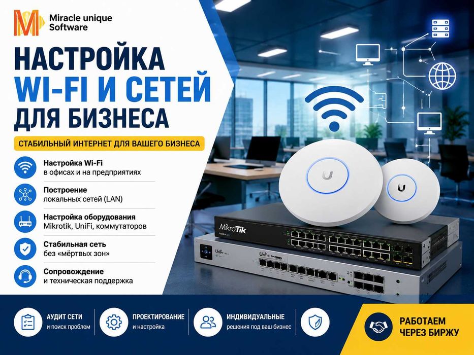 Настройка Wi-Fi и сети для бизнеса