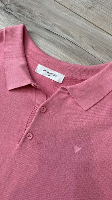 Pure White поло тениска размер M slim fit