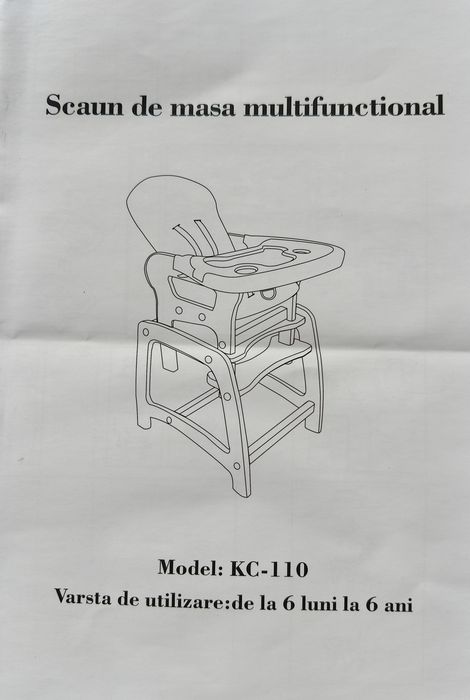 Scaun masa 2 in 1 plastic