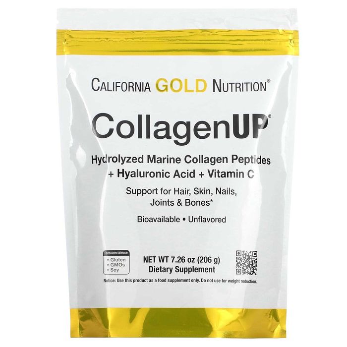Collagen/Колагген, Пептиды морского коллагена + витамин C, 464г/ 206г
