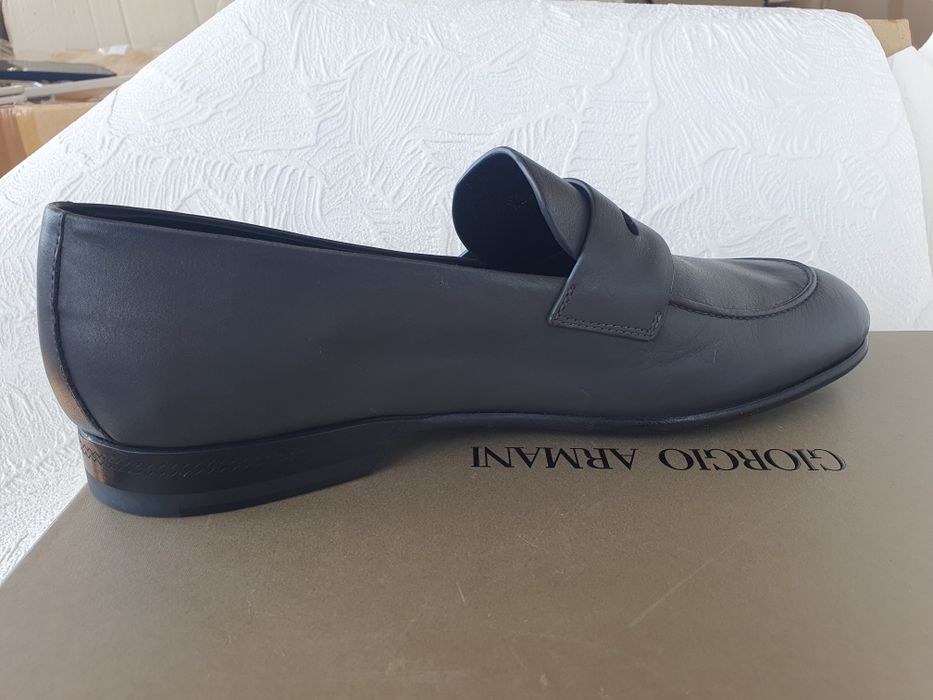 Giorgio Armani кожени мокасини Penny Loafer – Made in Italy, с кутия