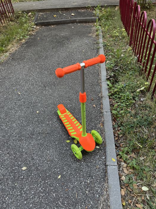 Trotineta copii verde/portocaliu