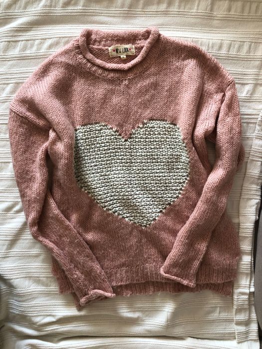 Топъл пуловер в розово