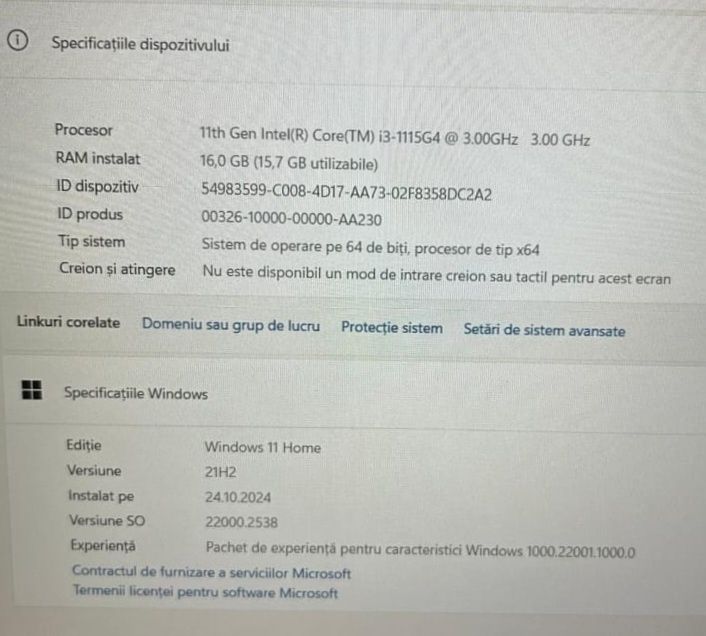 Vand laptop Dell Vostro 15 3500