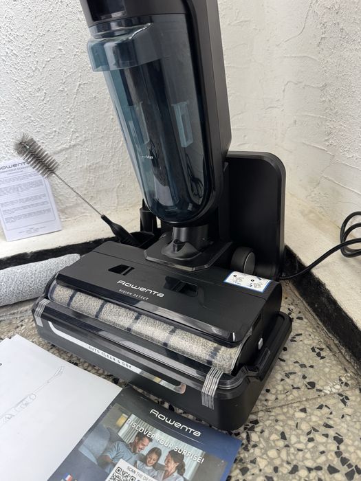 Вертикална Безжична Прахосмукачка за Сухо и Мокро Почистване Rowenta X-Clean 5 (GZ5555EE) Самопочистване и 50 мин, 170W!