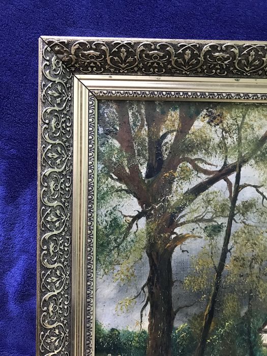 Pictura Tablou vintage in ulei pe PFL, din UK 71 x 58cm