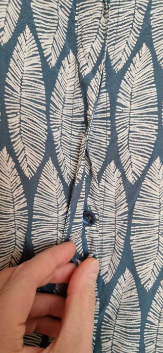 Tunica / camasa lunga din viscoza cu print frunza (femei)