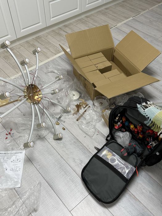 Установка люстры | Услуги электрика