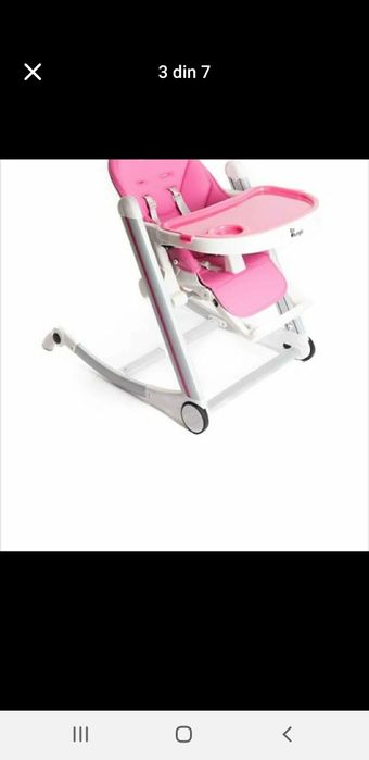 Scaun de masa copii Bo Jungle cu sistem de leganare 7 trepte , cu pozi