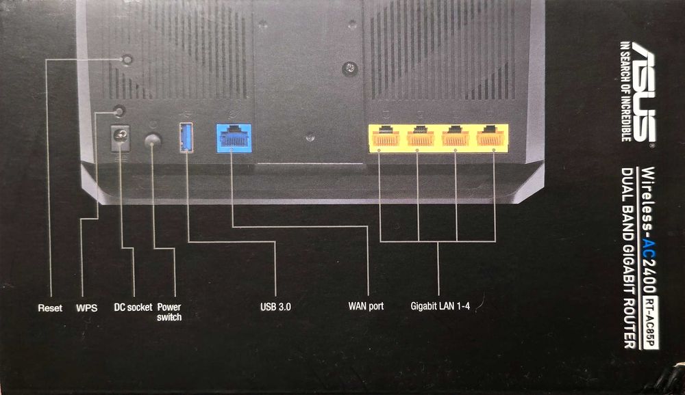 Router Wireless Dual-Band de gaming ASUS RT-AC85P