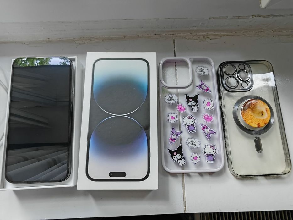 Telefon Iphone 14 PRO MAX Space Black + huse