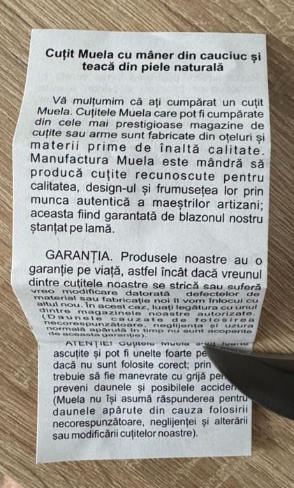 Cutit Vanatoare Muela PIK-AS