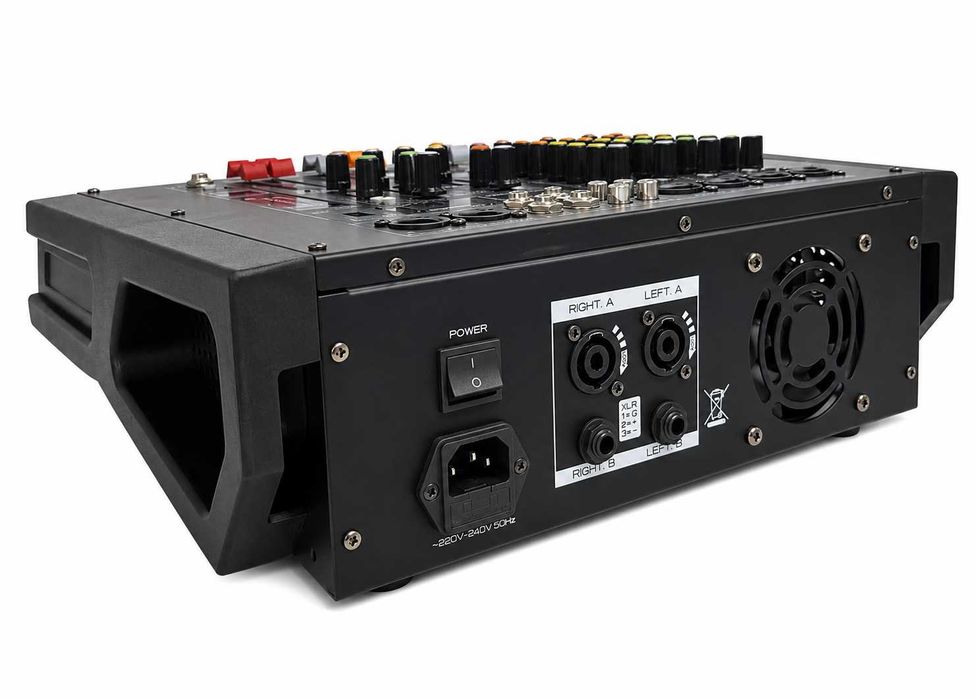 Mixer audio 4 canale 2 x 450W ZZPK4 cu amplificator stereo 256 Efecte DSP Bluetooth USB Egalizator