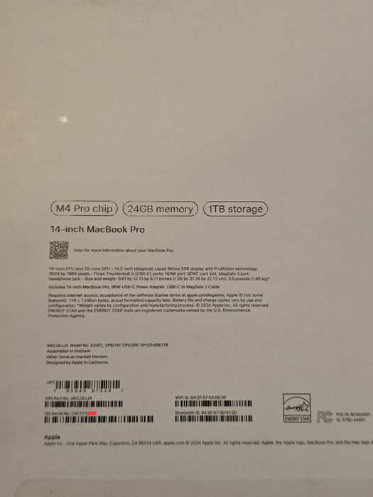 Macbook Air/Pro M1 M3 M4/M5