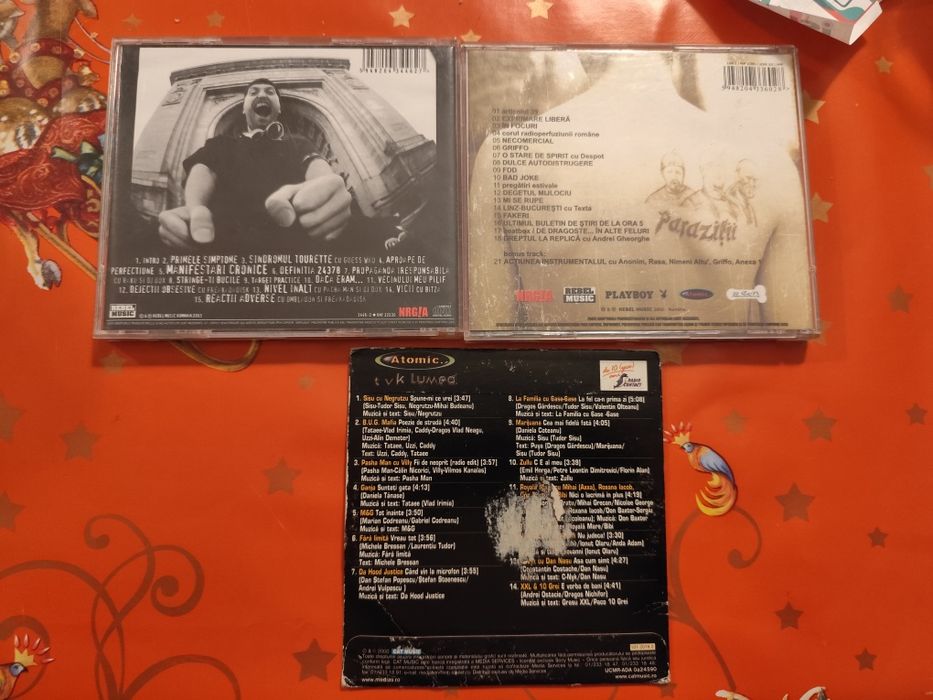 3 CD originale Parazitii Cheloo HipHop
