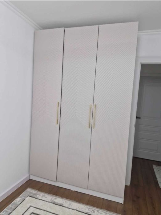 Распашной шкаф 8, 150x240х50 см, бежевый