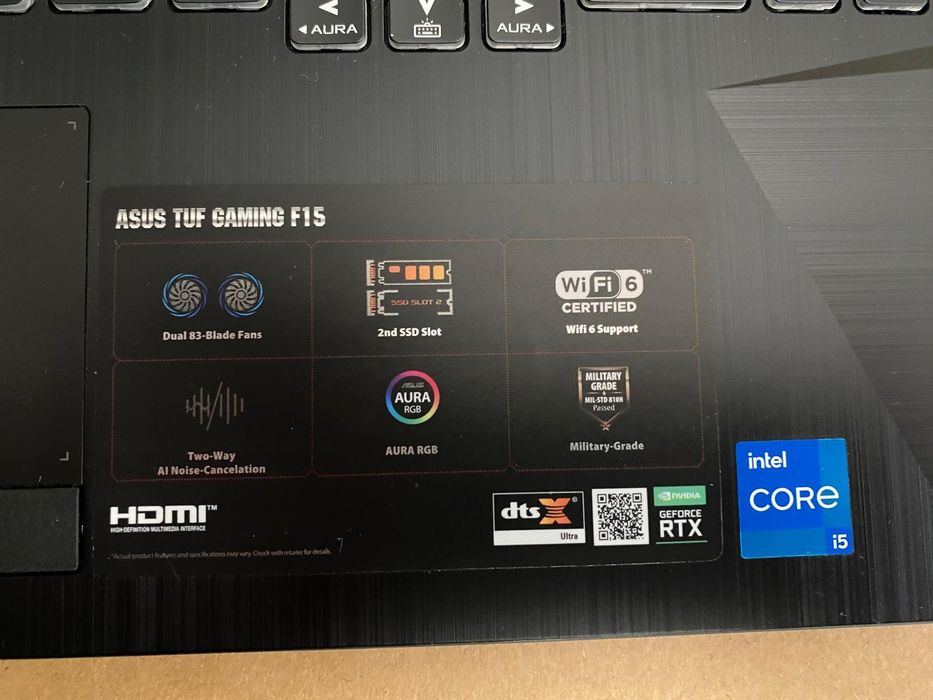Laptop ASUS TUF Gaming F15 FX506HCB – NOU, 16GB RAM / 512GB SSD