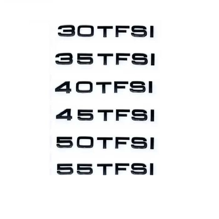 Emblema Sigla LOGO Negru Lucios AUDI Portbagaj 35TFSI 40 45 50 55 TFSI